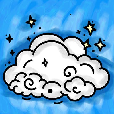 pink starry cloud sky