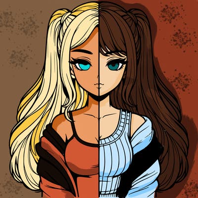 realistic girl split