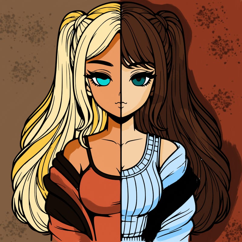 realistic girl split