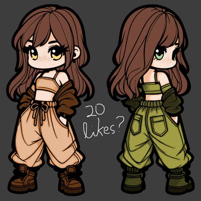 girl in crop top and baggy pants