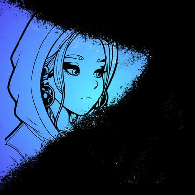 a realistic girl, spray painting