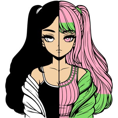 realistic girl split