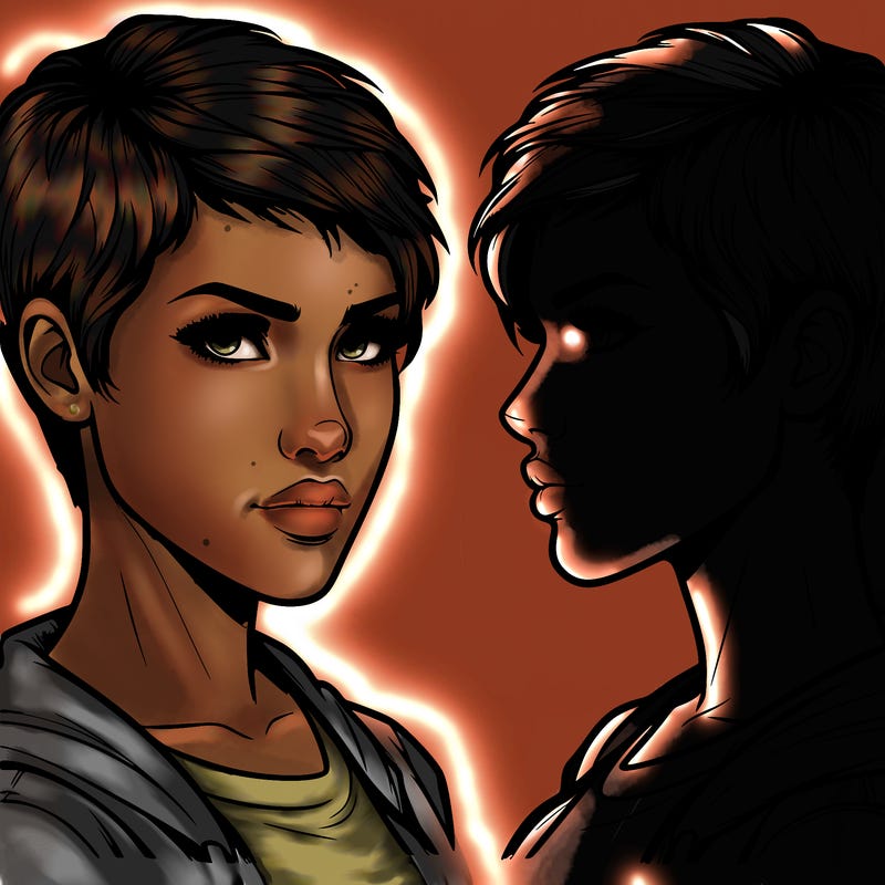 realistic woman rebel with short hair
