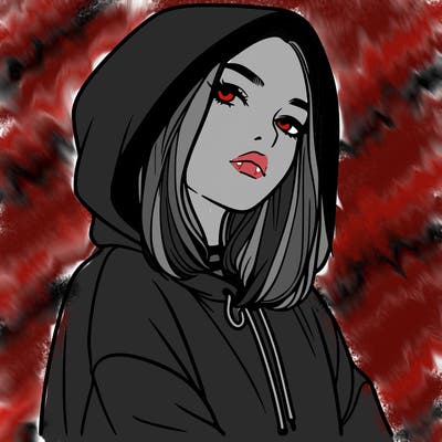 a realistic girl in a hoodie