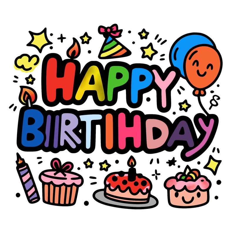 happy birthday text simple