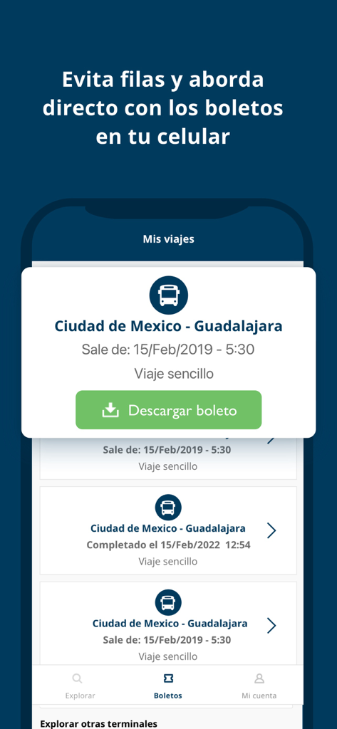 ETN: Transporte y Autobuses MX - Verwaltung digitaler Bustickets in der ETN-App für Fahrten in Mexiko