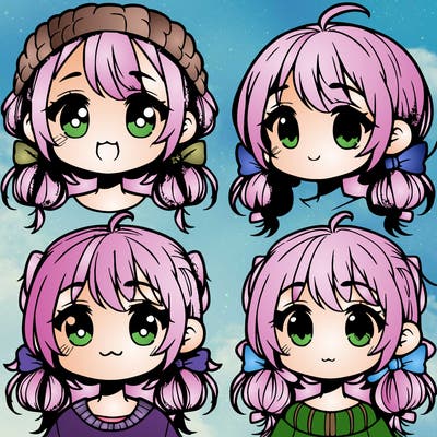 manga character girl kid