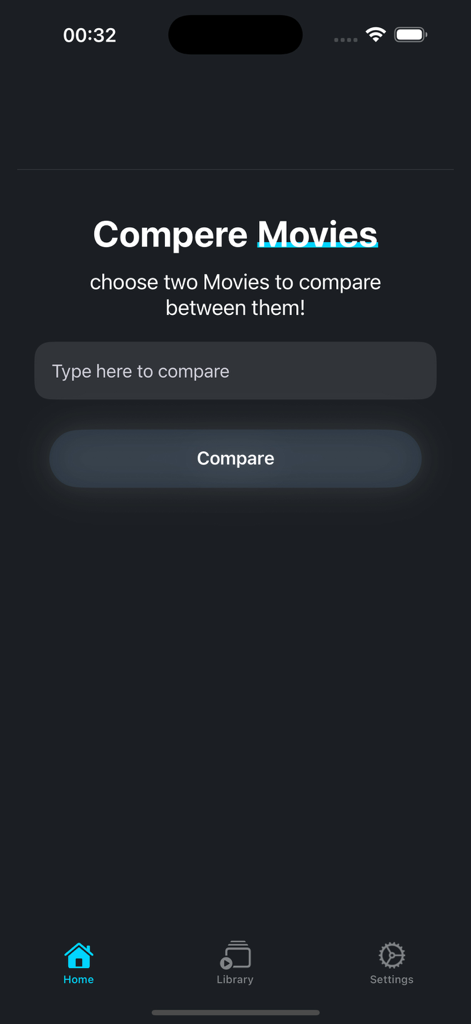 Honor: Save Time Movies - Interface of the Honor app to compare two movies side by side.
