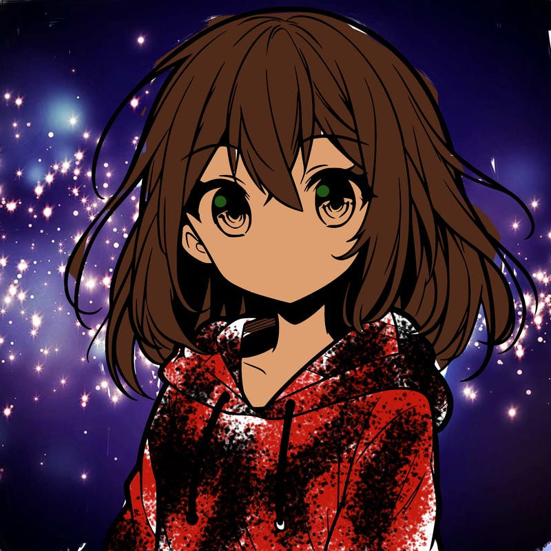 anime girl with hoodie