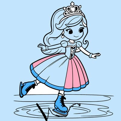 princess skating on ice