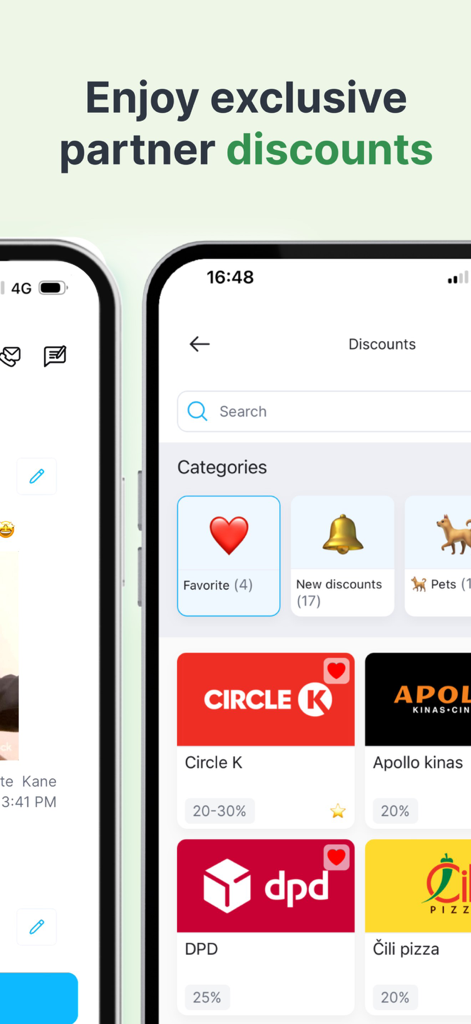 MELP.com - A screenshot of the MELP app showing a list of exclusive employee discounts from partner brands like Circle K and DPD.