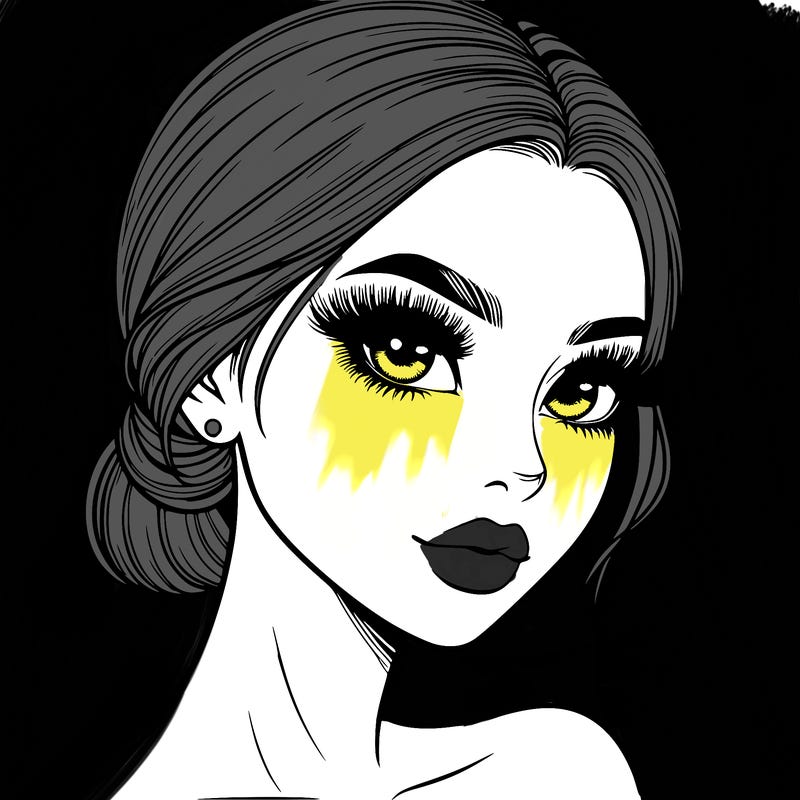 realistic girl with lashes