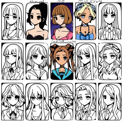 girls that look diffrent anime