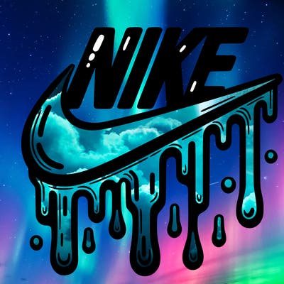dripping nike logo