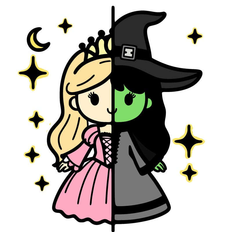 split princess and witch