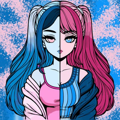 realistic girl split