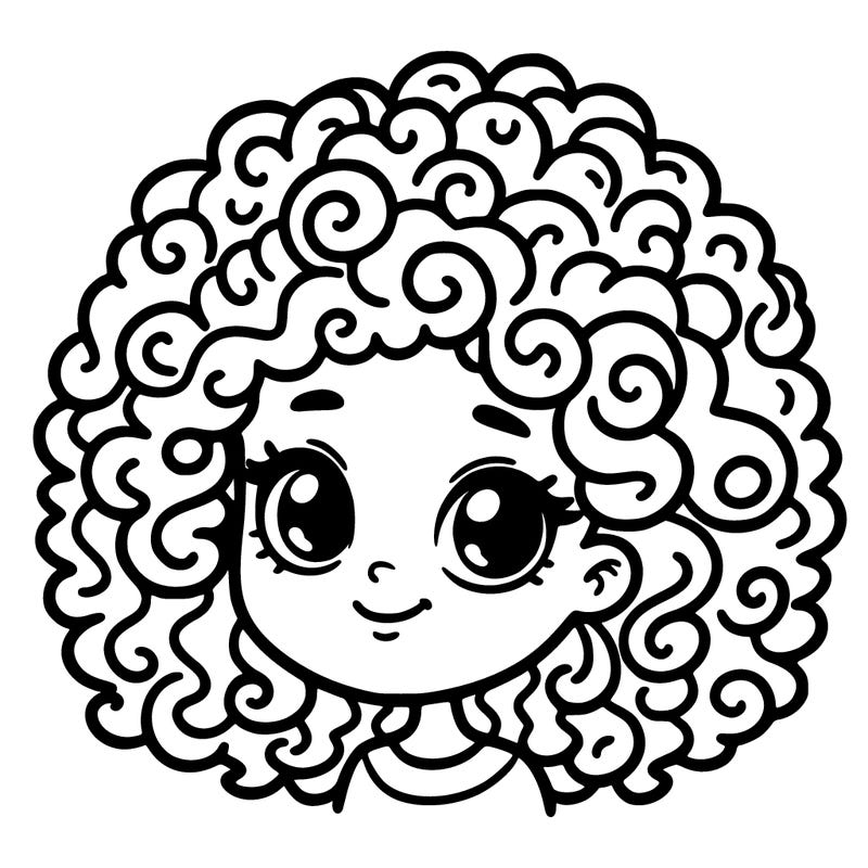 curly hair girl