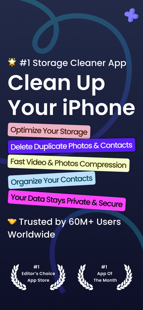 Clean Up AI Phone Cleaner app features for iPhone storage optimization and duplicate removal