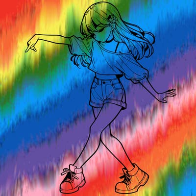 realistic girl danceing