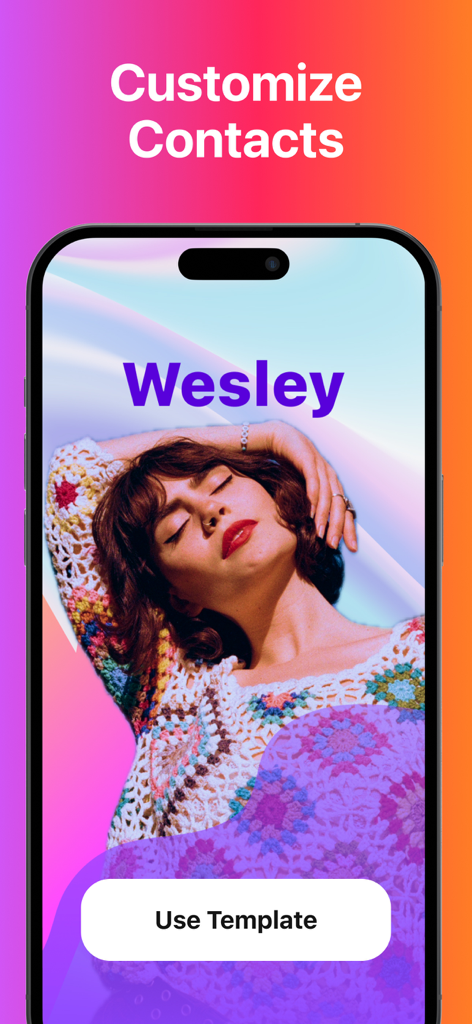 MyWall : Contact Poster - A vibrant iPhone contact poster template for iOS 17 customization