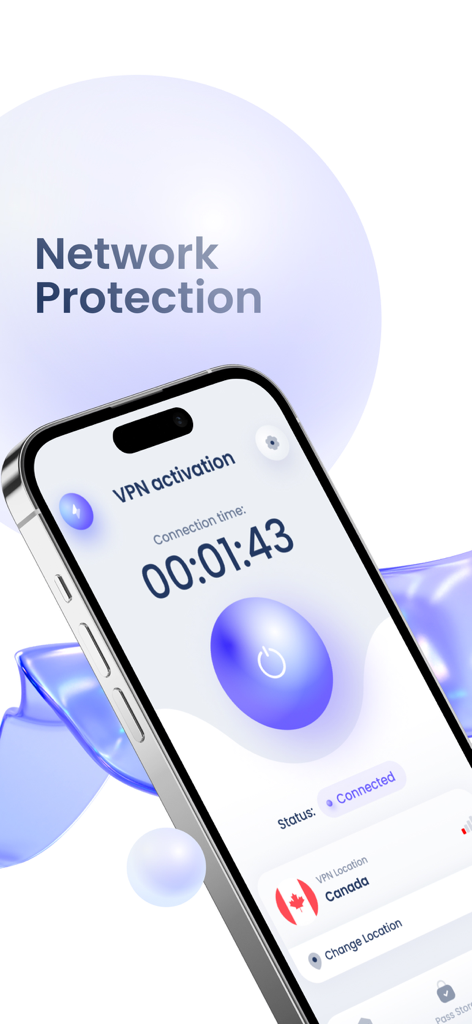 ShieldHive - ShieldHive mobile app showing active VPN connection for network protection