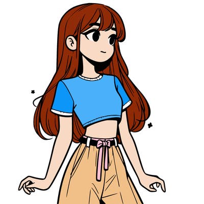 girl in a cute crop top