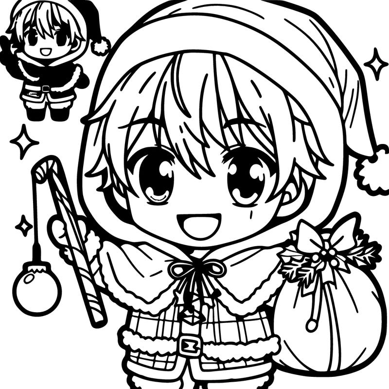 christmas manga character