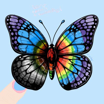 butter fly realistic