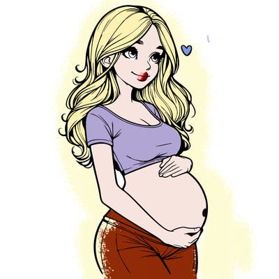 realistic pregnant girl