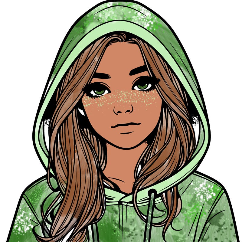 realistic girl with a hoodie