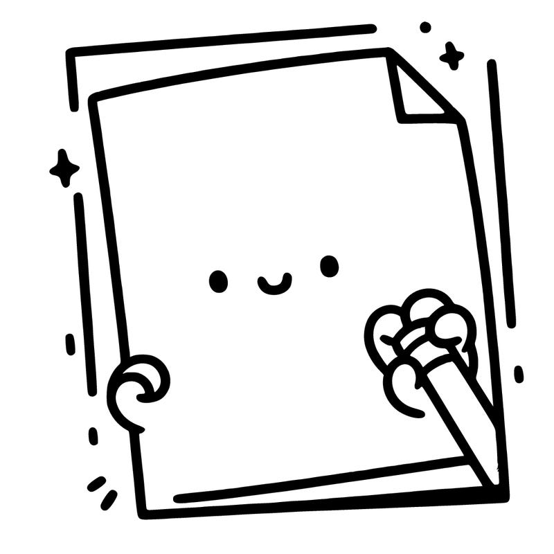 a blank peice of paper