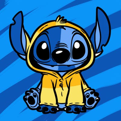 stitch in a dog costume