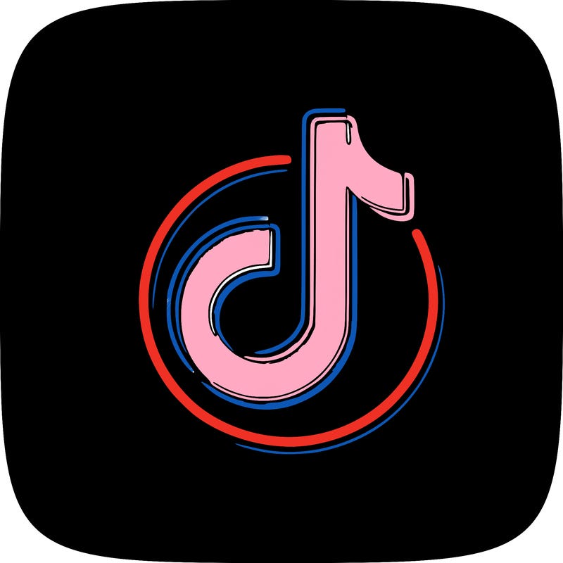 tiktok logo neon