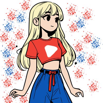 girl in a cute crop top