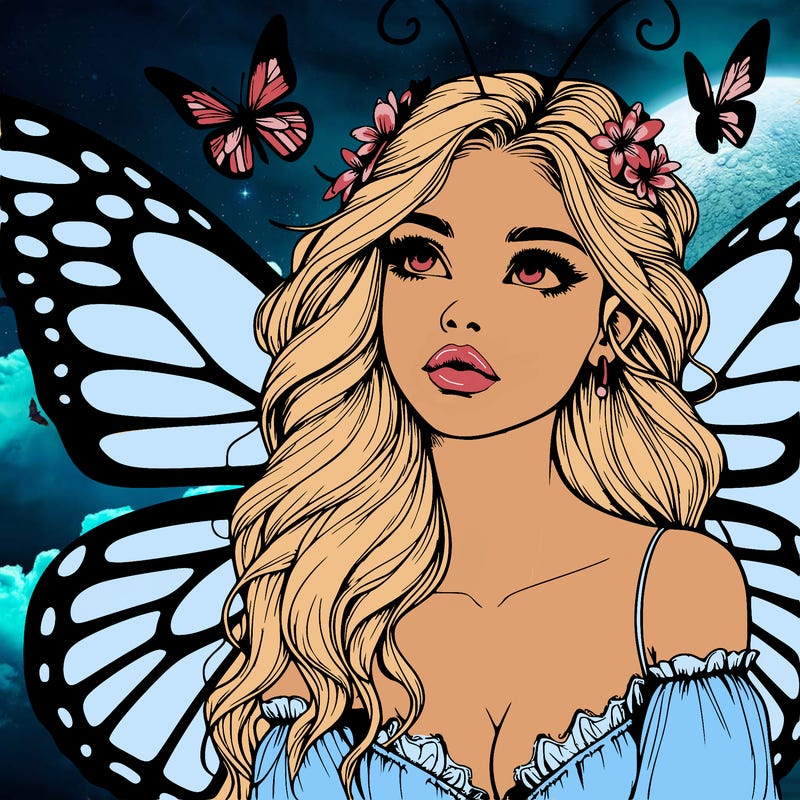 butterfly fairy realistic girl