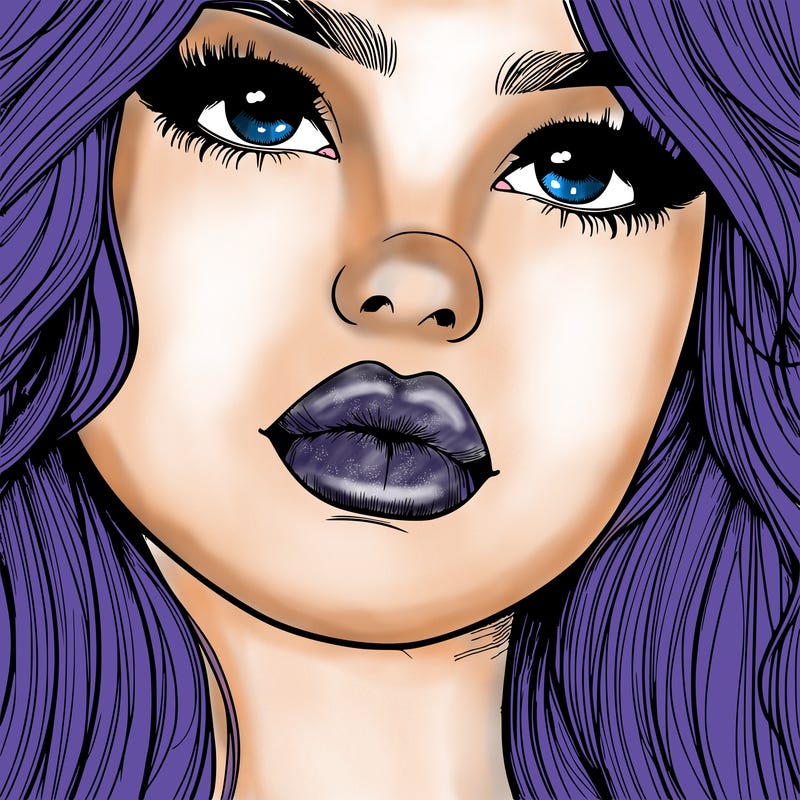 really realistic girl with lips