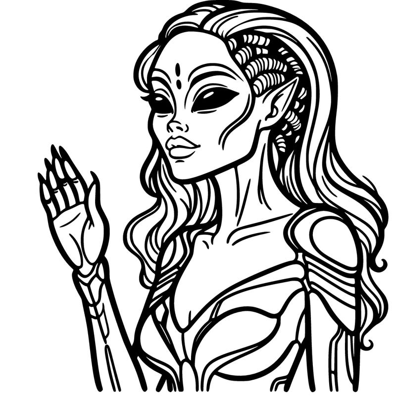 alien beautiful woman