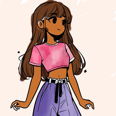 girl in a cute crop top