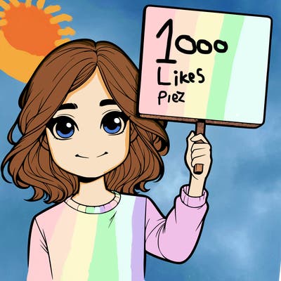 realistic girl holding up a sign