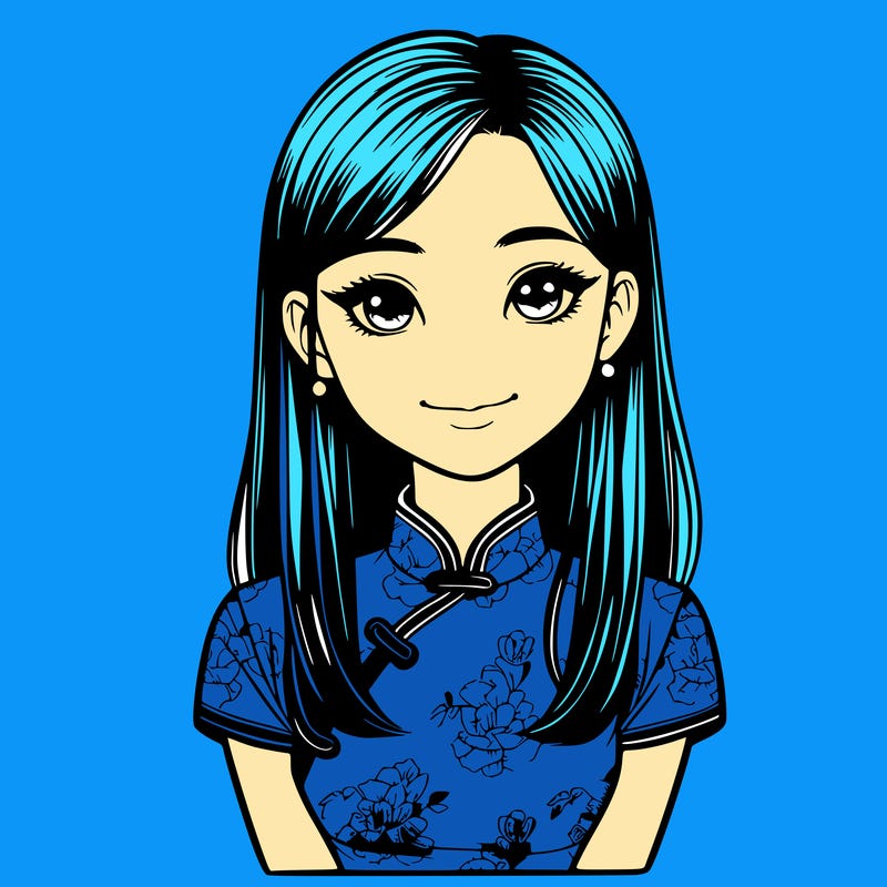 realistic asian girl wearing qipao