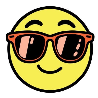 emoji with sunglasses