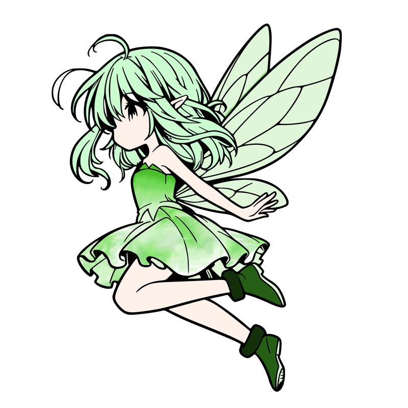 manga fairy flying