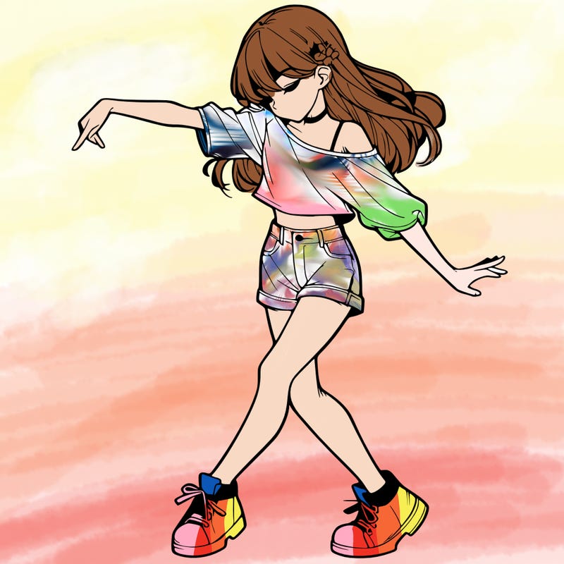 realistic girl danceing
