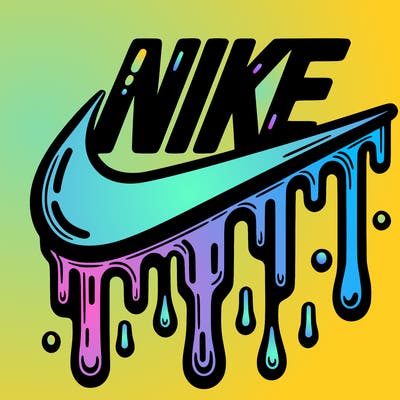 dripping nike logo