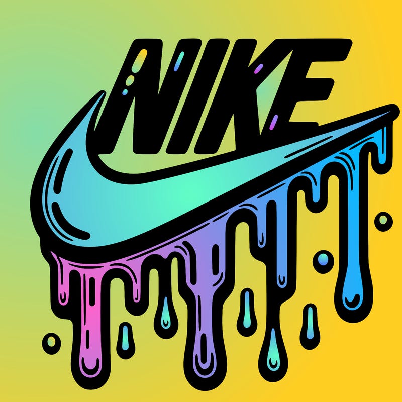 dripping nike logo