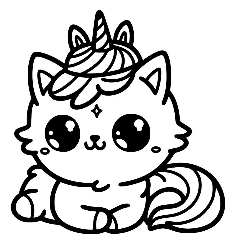 cat with a unicorn hat