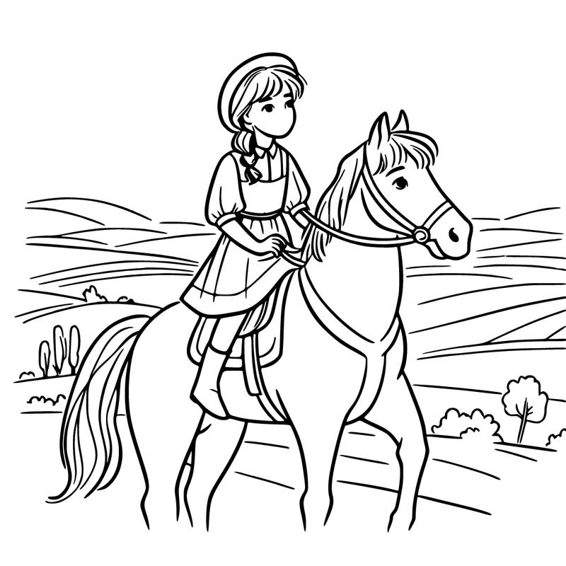 girl riding a horse