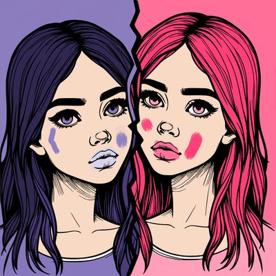 realistic girl split