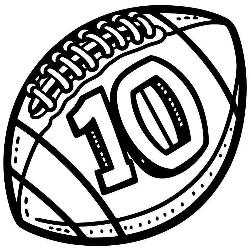 football with the number 10