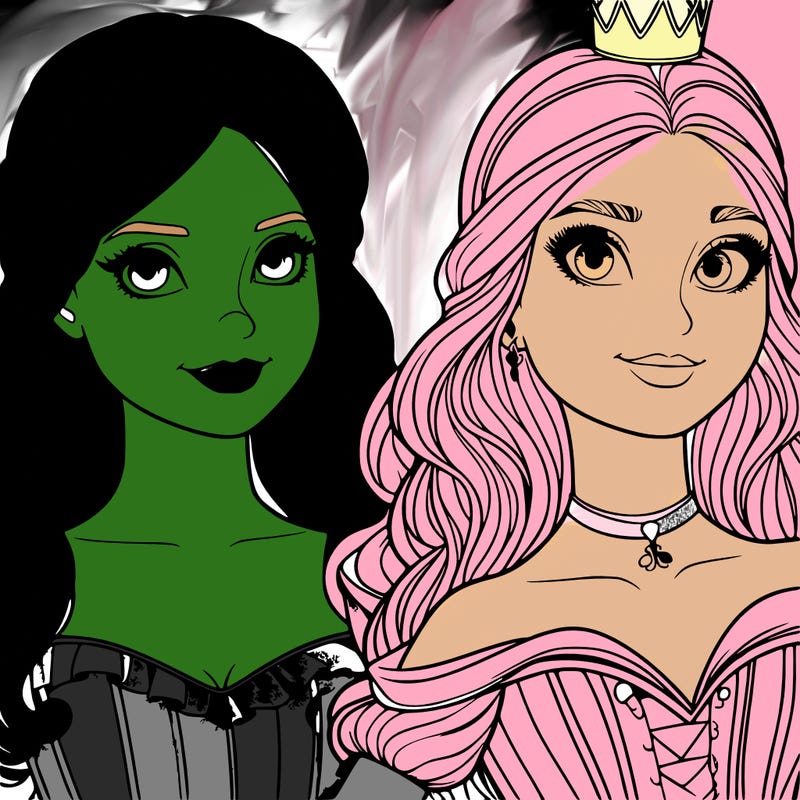 elfaba and glinda realistic girls